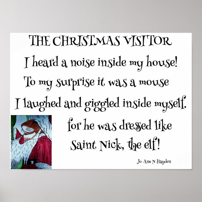 THE CHRISTMAS VISITER POEM POSTER (Front)