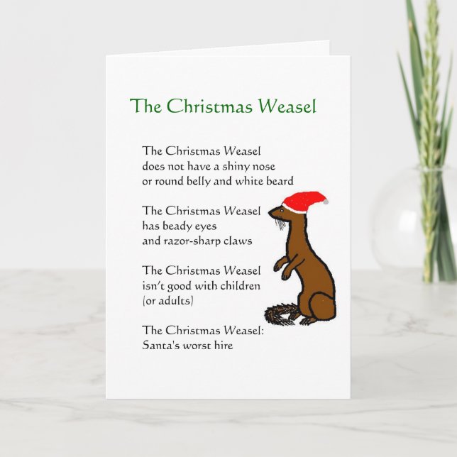 The Christmas Weasel Holiday Card (Front)