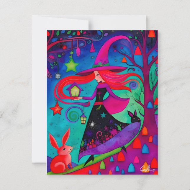 The Christmas Witch 10 Design Holiday Card (Front)