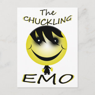 the chuckling emo postcard