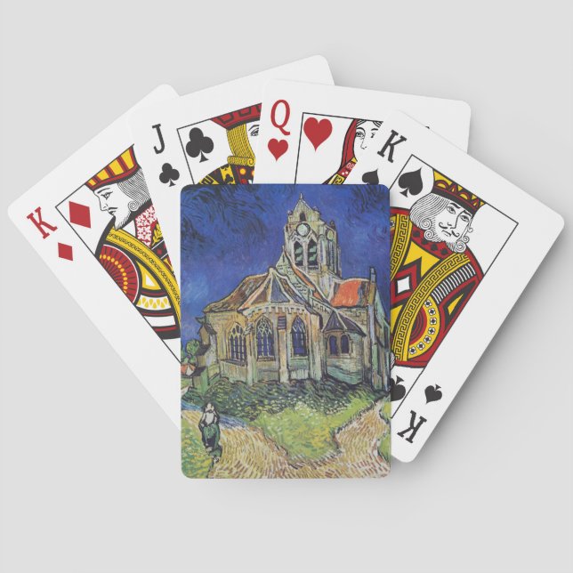 The Church at Auvers 1890 by Vincent van Gogh Playing Cards (Back)