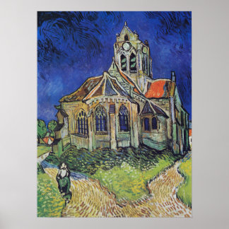 The Church at Auvers 1890 by Vincent van Gogh Poster