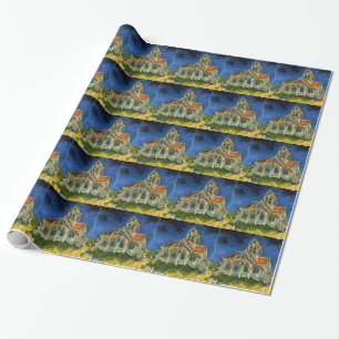 The Church at Auvers by Van Gogh Wrapping Paper