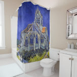 The Church at Auvers, Van Gogh Shower Curtain<br><div class="desc">Vincent Willem van Gogh (30 March 1853 – 29 July 1890) was a Dutch post-impressionist painter who is among the most famous and influential figures in the history of Western art. In just over a decade, he created about 2, 100 artworks, including around 860 oil paintings, most of which date...</div>