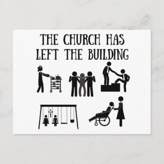 The Church has Left the Building Postcard