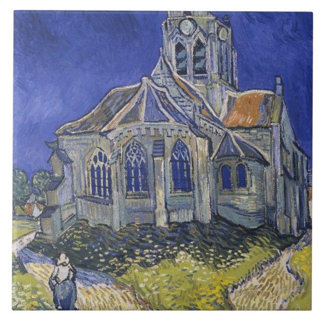 The Church in Auvers by Vincent van Gogh Tile (Front)