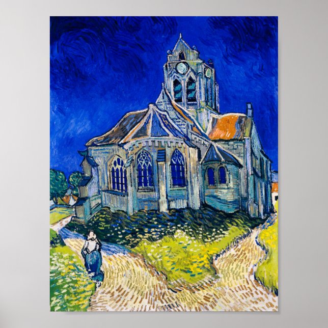 The Church in Auvers-sur-Oise by Vincent van Gogh Poster (Front)