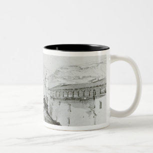The Church of San Francisco, Valparaiso, 1834 Two-Tone Coffee Mug