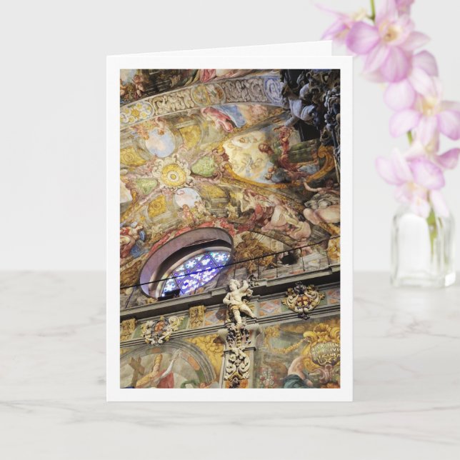 The Church of San Nicolás, Valencia City, España Card (Orchid)