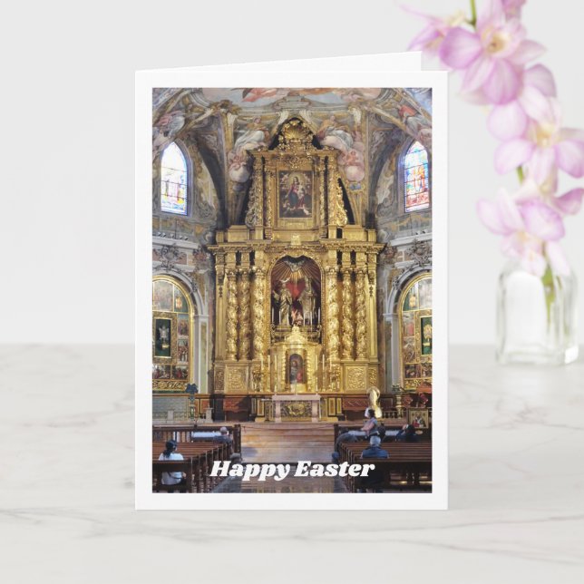 The Church of San Nicolás, Valencia City, Spain Card (Orchid)