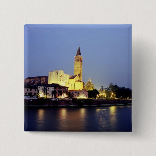 The church of Sant'Anastasia in Verona, Italy. 15 Cm Square Badge
