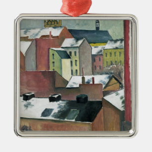 The Church of St Mary in Bonn in Snow, 1911 Metal Tree Decoration