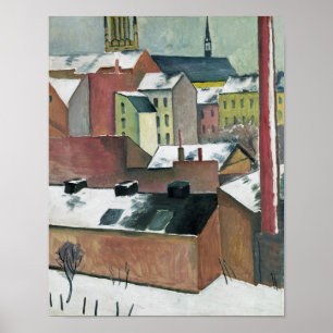The Church of St Mary in Bonn in Snow, 1911 Poster