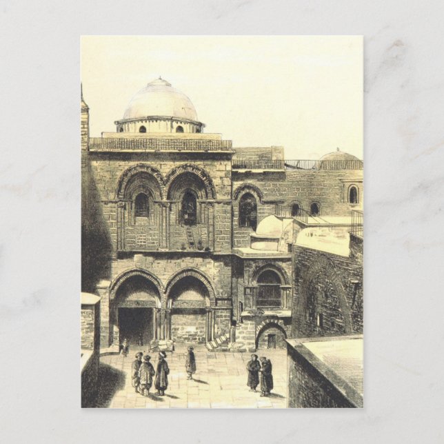The Church of the Holy Sepulchre in Jerusalem Postcard (Front)
