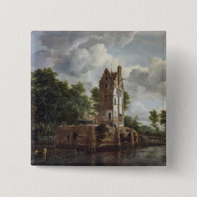 The Church Tower 15 Cm Square Badge (Front)