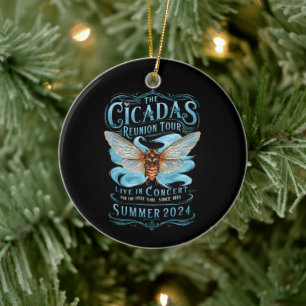 The Cicada Reunion U.S Tour 2024 Cicada Concert  Ceramic Tree Decoration