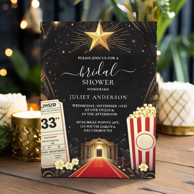 The Cinema Movie Ticket Most Popular Bridal Shower Invitation (Creator Uploaded)