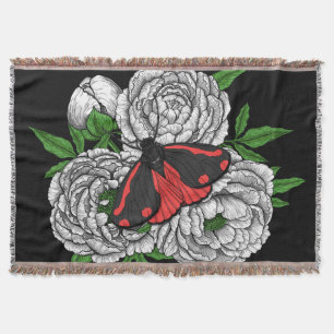 The cinnabar moth throw blanket