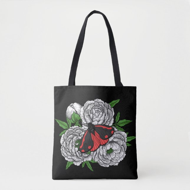 The cinnabar moth tote bag (Front)