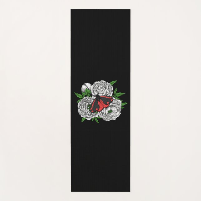 The cinnabar moth yoga mat (Front)