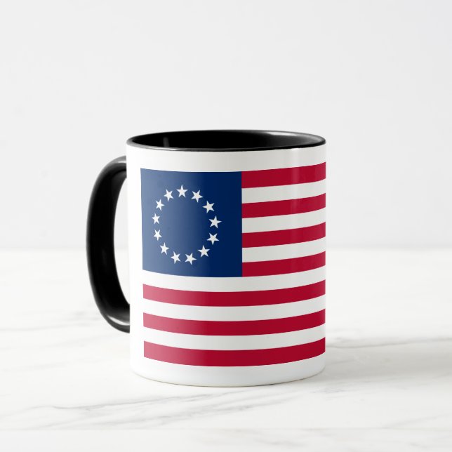 The Circle of Stars, American Flag by Betsy Ross Mug (Front Left)