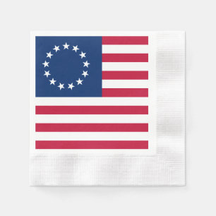 The Circle of Stars, American Flag by Betsy Ross Napkin