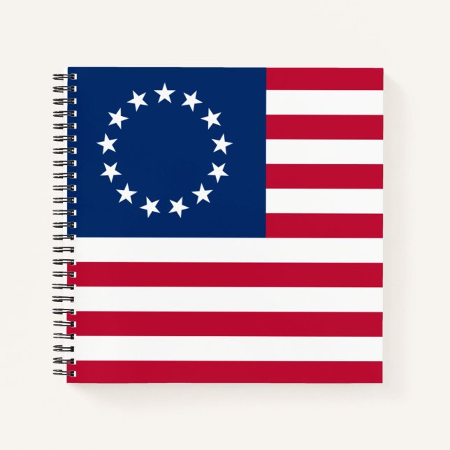 The Circle of Stars, American Flag by Betsy Ross Notebook (Front)