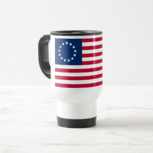 The Circle of Stars, American Flag by Betsy Ross Travel Mug
