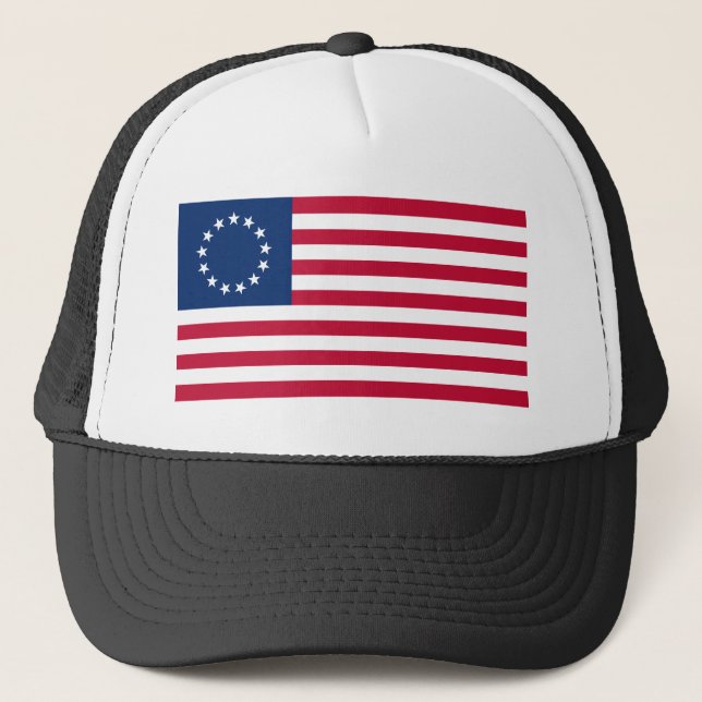 The Circle of Stars, American Flag by Betsy Ross Trucker Hat (Front)