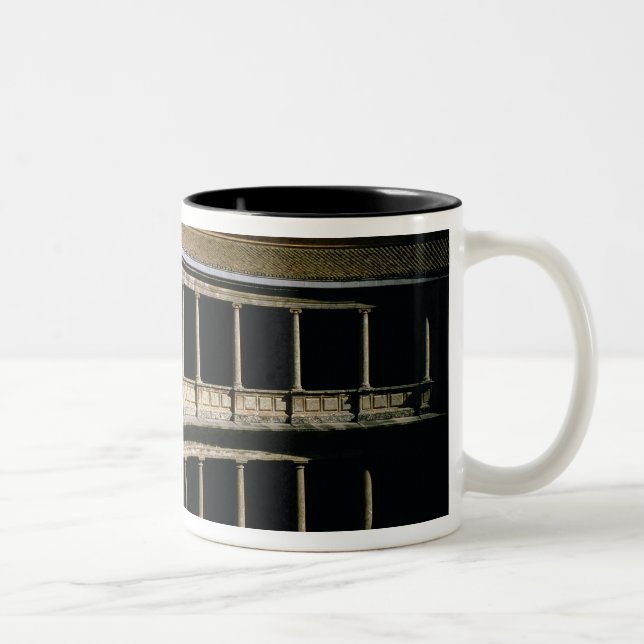 The Circular Courtyard of the Palace of Charles Two-Tone Coffee Mug (Right)
