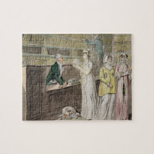 The Circulating Library (pen and ink and w/c and w Jigsaw Puzzle
