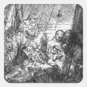 The Circumcision, 1654 Square Sticker