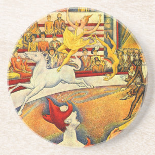 The Circus by Georges Seurat, Vintage Fine Art Coaster