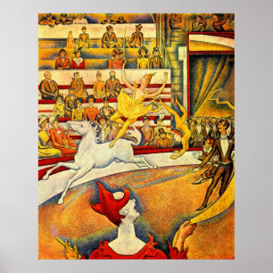 The Circus by Georges Seurat, Vintage Pointillism Poster