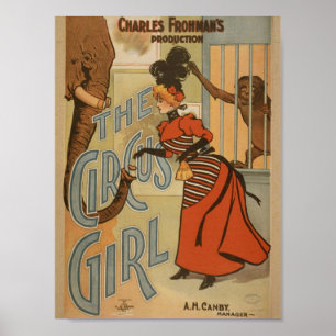 The Circus Girl, 'A.H.Canby' Vintage Theatre Poster
