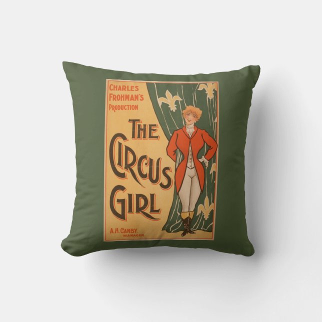 The Circus Girl Theatrical Poster #1 Cushion (Front)