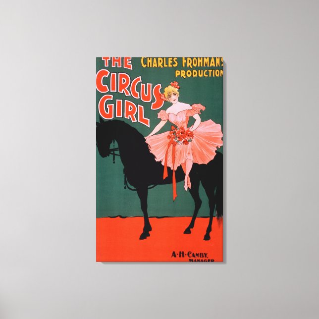 The Circus Girl - Woman on Horse Theatrical Canvas Print (Front)