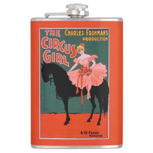 The Circus Girl - Woman on Horse Theatrical Hip Flask
