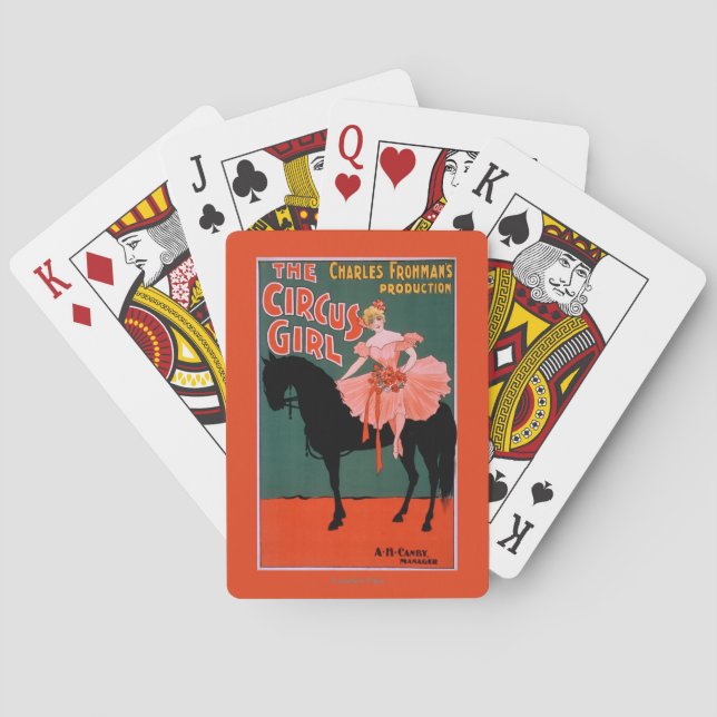 The Circus Girl - Woman on Horse Theatrical Playing Cards (Back)