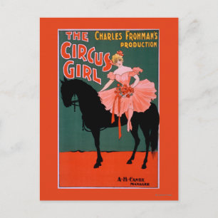 The Circus Girl - Woman on Horse Theatrical Postcard