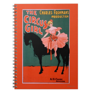 The Circus Girl - Woman on Horse Theatrical Spiral Notebook