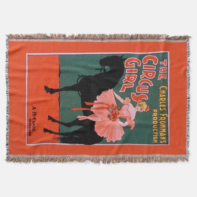 The Circus Girl - Woman on Horse Theatrical Throw Blanket (Front)