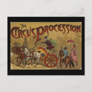 The Circus Procession Back Cover Postcard
