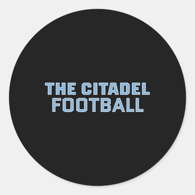 The Citadel Bulldogs Football Apparel Fans  Classic Round Sticker (Front)