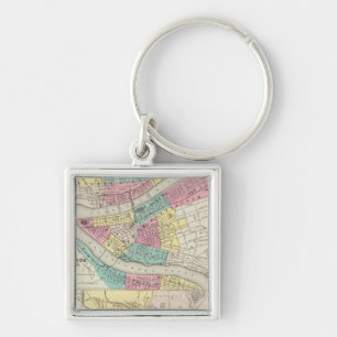 The Cities Of Pittsburgh Allegheny Cincinnati Key Ring