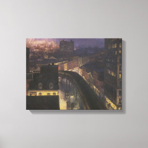 The City from Greenwich Village, 1922 Canvas Print