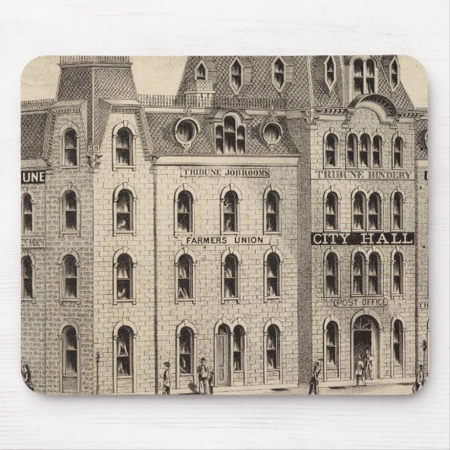 The City Hall of Minneapolis, Minnesota Mouse Pad (Front)