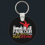 The City Is My Playground Parkour and Freerunning Key Ring<br><div class="desc">The City is My Playground. Funny and humorous design for those who love parkour and freerunning. Cool vintage and distressed design merchandise for outdoorsy people. Perfect for those who love outdoor activities and extreme sports. Great Christmas gift and birthday present for father,  brother,  son,  grandson,  boyfriend or friend.</div>