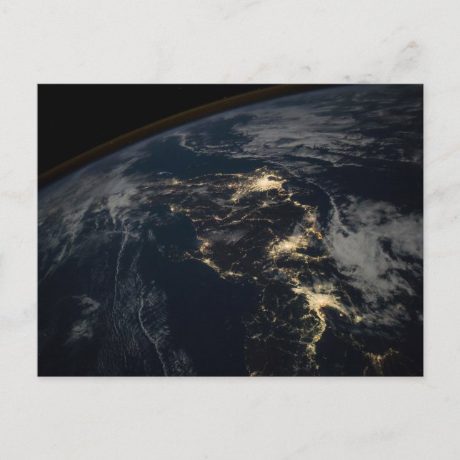 The City Lights Of Japan At Night. Postcard (Front)