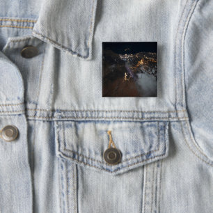 The City Lights Of Jazan And Its Suburbs 15 Cm Square Badge